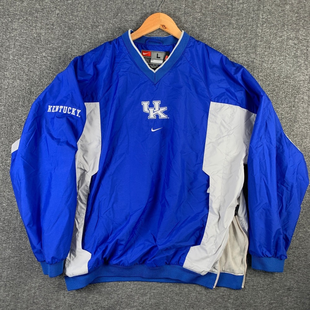 Vintage Nike Team Kentucky WIldcats Pullover Men Large Center Swoosh Jacket Y2K